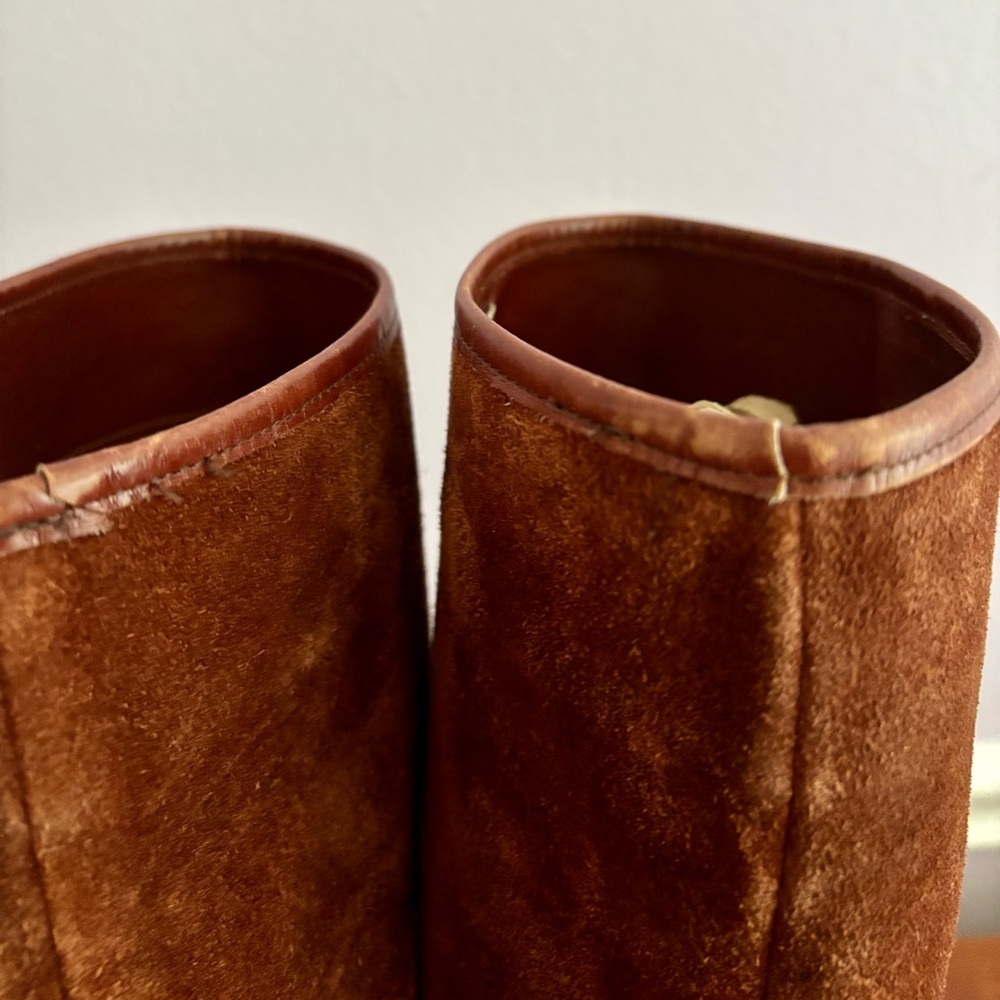 Italian Leather & Suede Riding Boots | Size 5.5 | Made in Italy - Picture 4 of 7